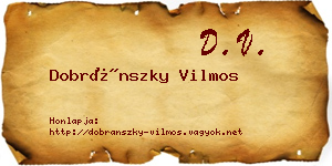 Dobránszky Vilmos névjegykártya