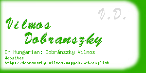 vilmos dobranszky business card