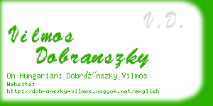 vilmos dobranszky business card